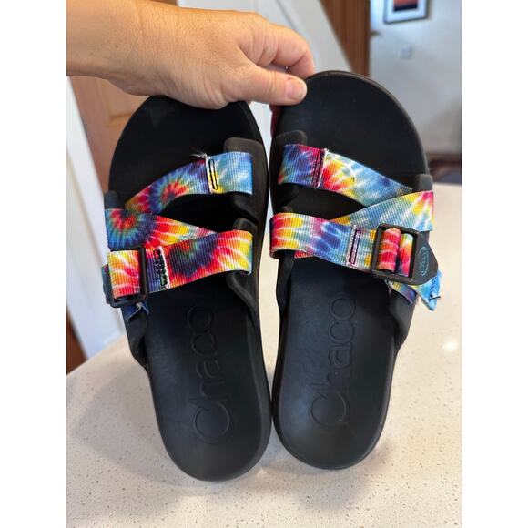 Chaco Chillos Slide Slip On Sandals in Tie Dye Women's 9 - Picture 1 of 7
